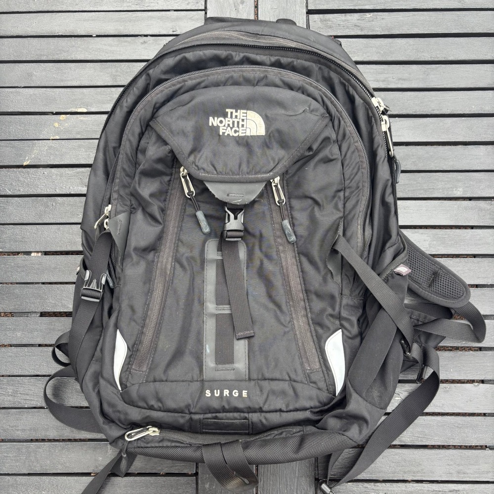 The North Face Surge Backpack Unisex One Size Black Fair Padded Laptop Sleeve